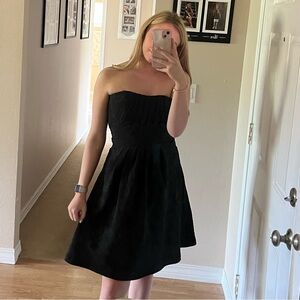 White House Black Market Strapless Black Cocktail Dress